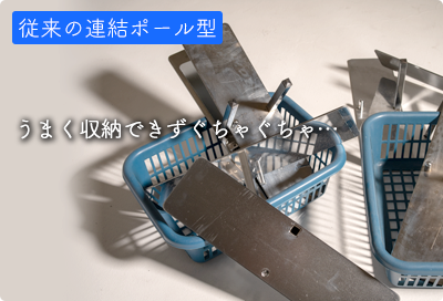 従来の連結ポール型パネル